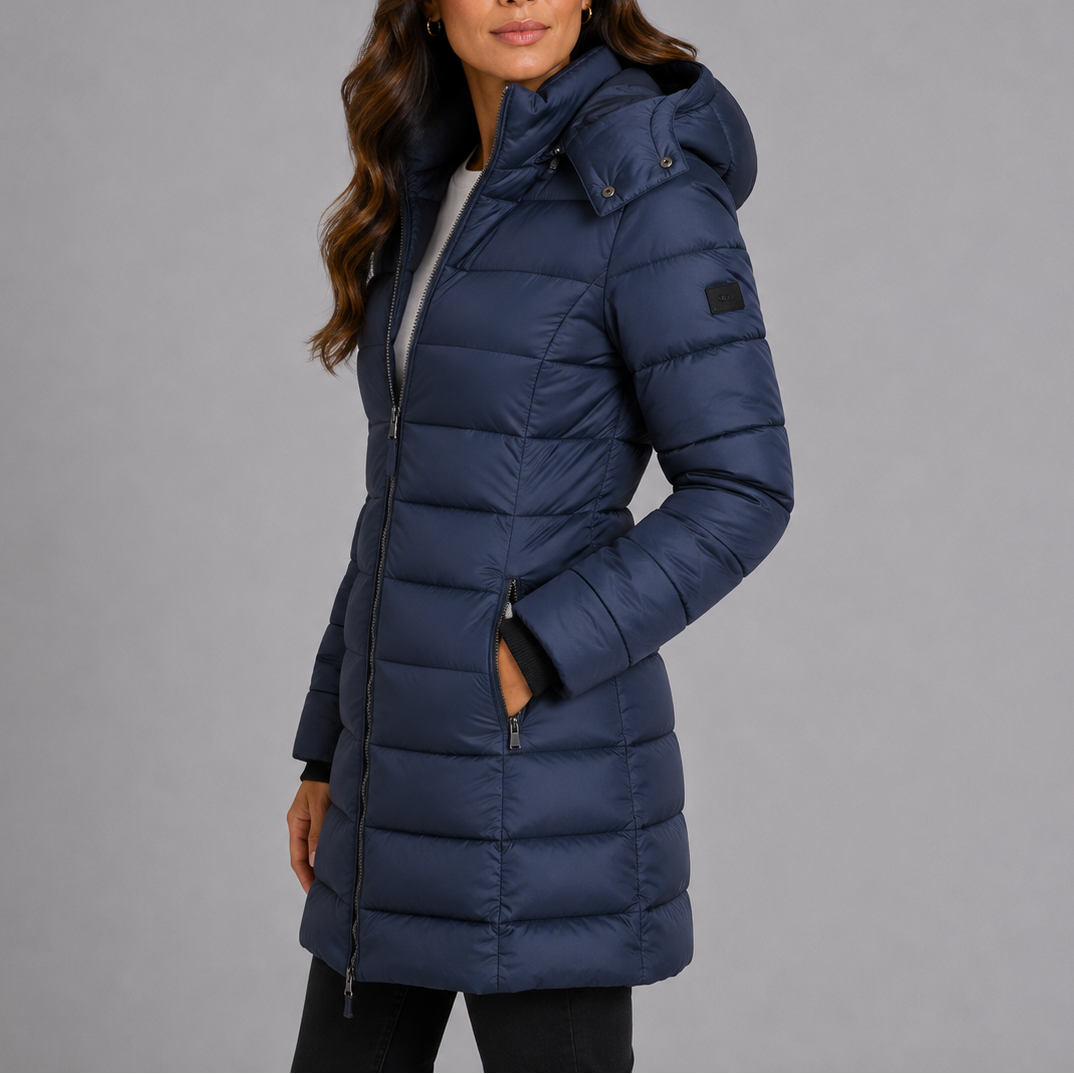 Women's Long Hooded Puffer Jacket — Insulated Winter Coat 2