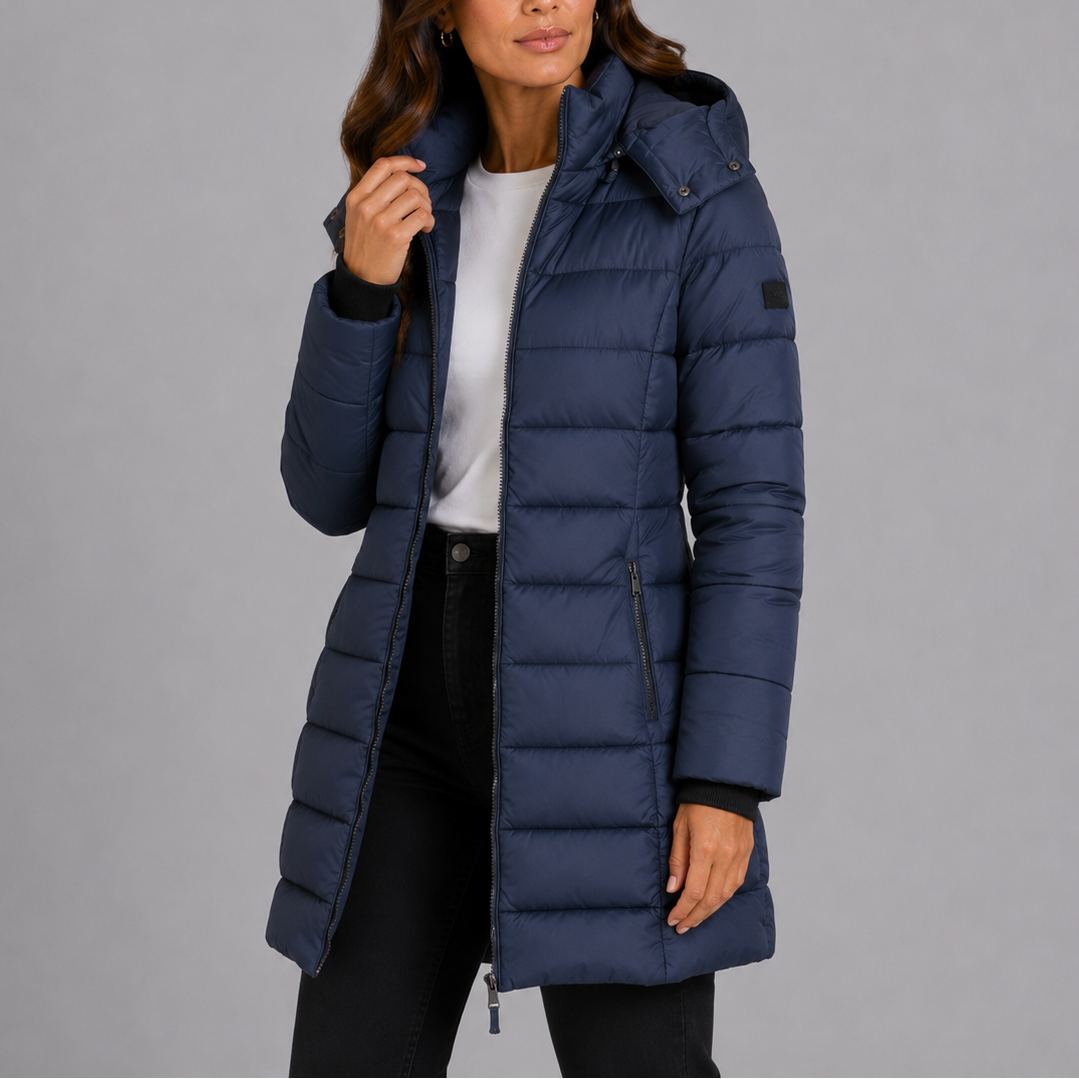Women's Long Hooded Puffer Jacket — Insulated Winter Coat 1