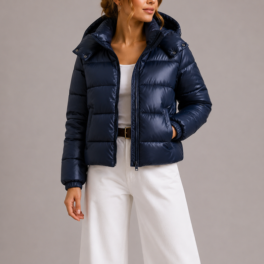 Women's Hooded Puffer Jacket — Lightweight Quilted Winter Coat 2