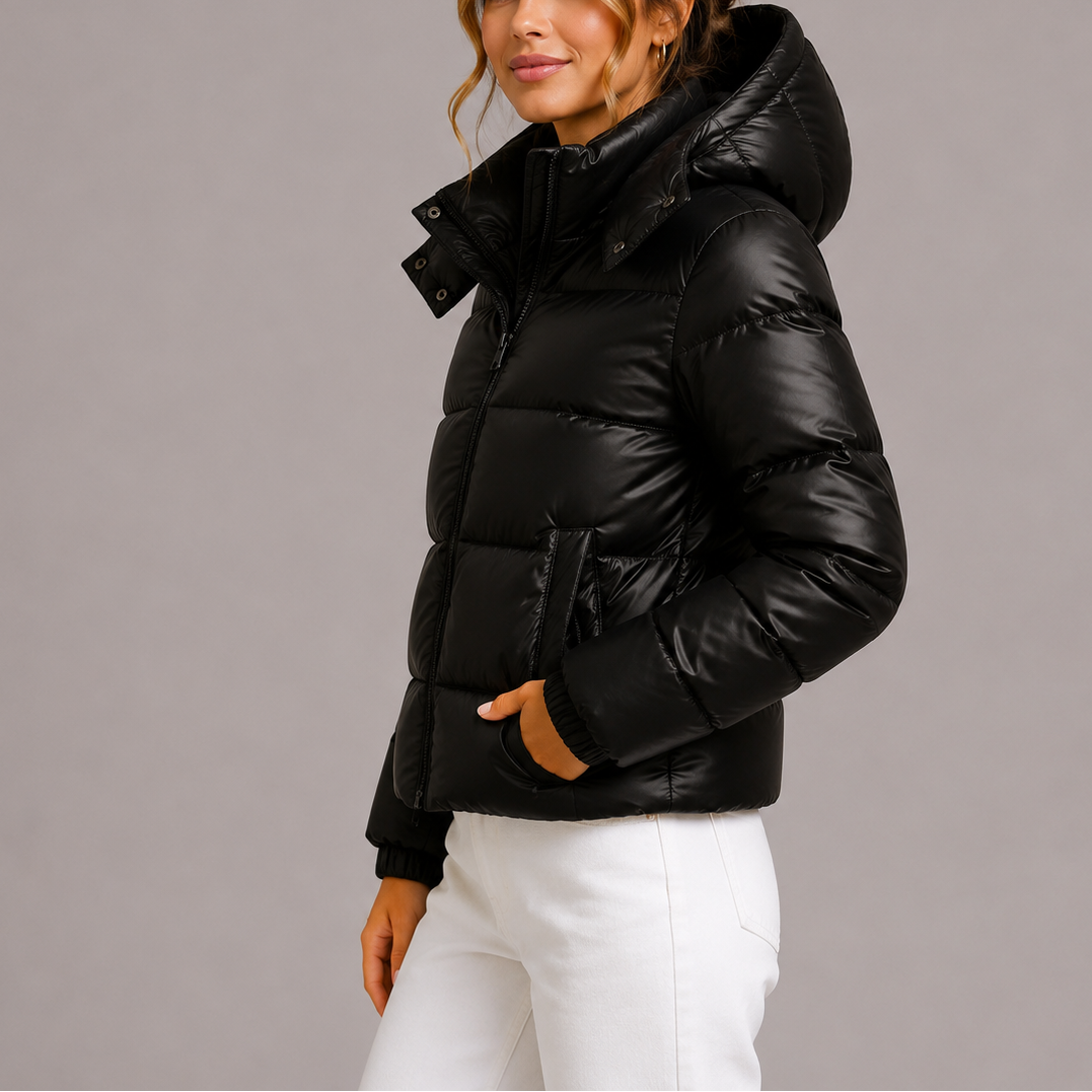 Women's Hooded Puffer Jacket — Lightweight Quilted Winter Coat 3
