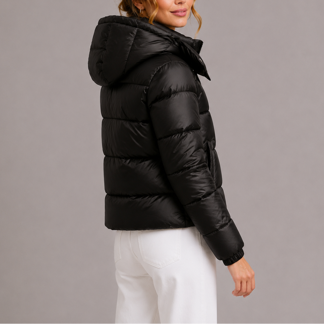 Women's Hooded Puffer Jacket — Lightweight Quilted Winter Coat 4