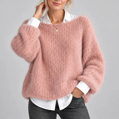 Oversized Chunky Knit Jumper — Balloon Sleeves for Women 1
