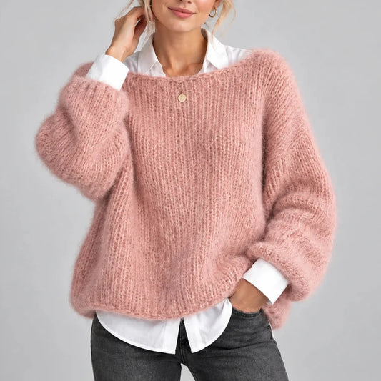 Oversized Chunky Knit Jumper — Balloon Sleeves for Women 1
