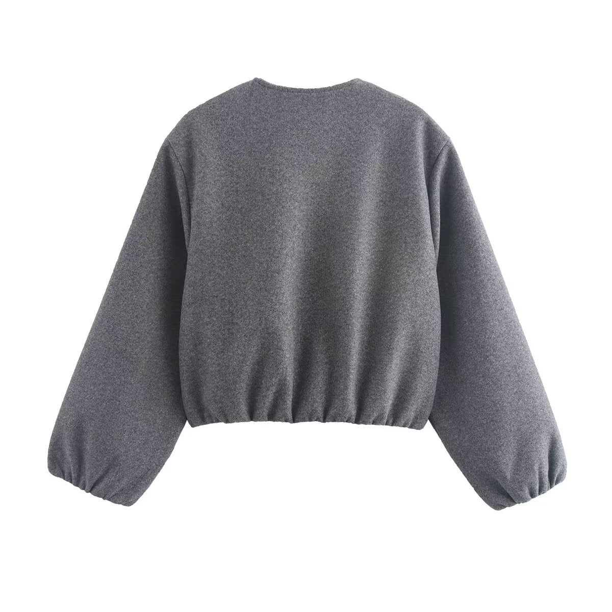 Cropped Bomber Jacket Women — Relaxed Fit Zip-Up Style 2