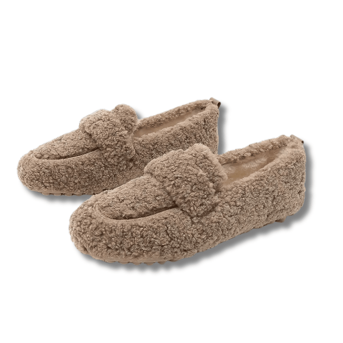 Teddy Fleece Loafer Slippers — Warm Non-Slip Plush House Shoes 5