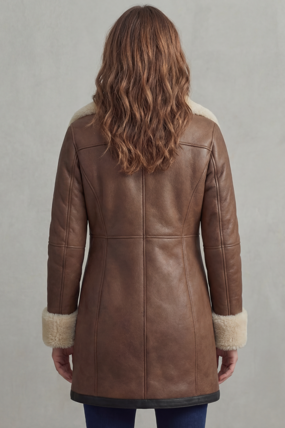 Women's Leather Winter Coat with Shearling Collar | S–2XL 4