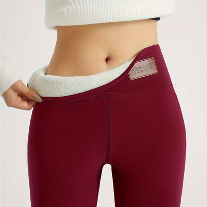 Fleece Lined High Waist Leggings — Sherpa Inner Warmth 4