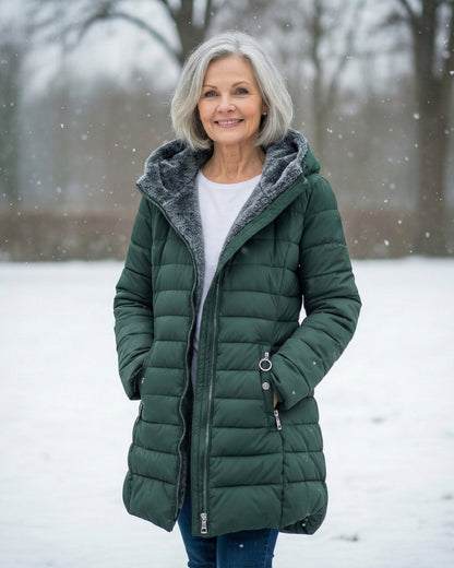Fleece Lined Structured Puffer Coat — Lightweight Winter Jacket 1