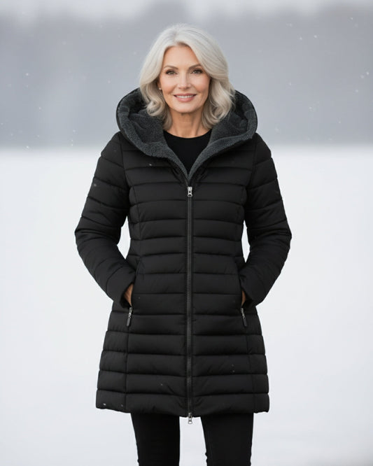 Fleece Lined Structured Puffer Coat — Lightweight Winter Jacket 2