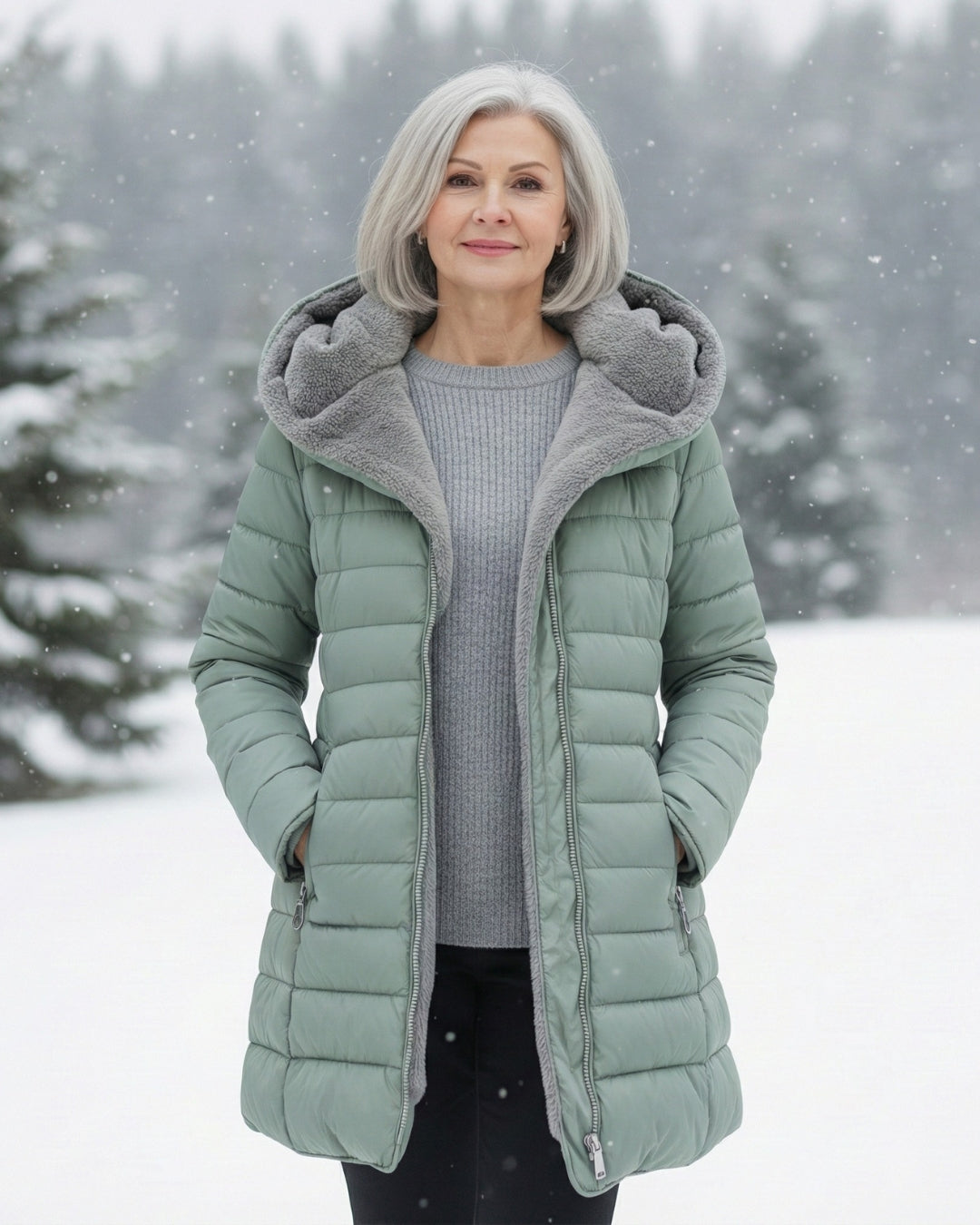 Fleece Lined Structured Puffer Coat — Lightweight Winter Jacket 3