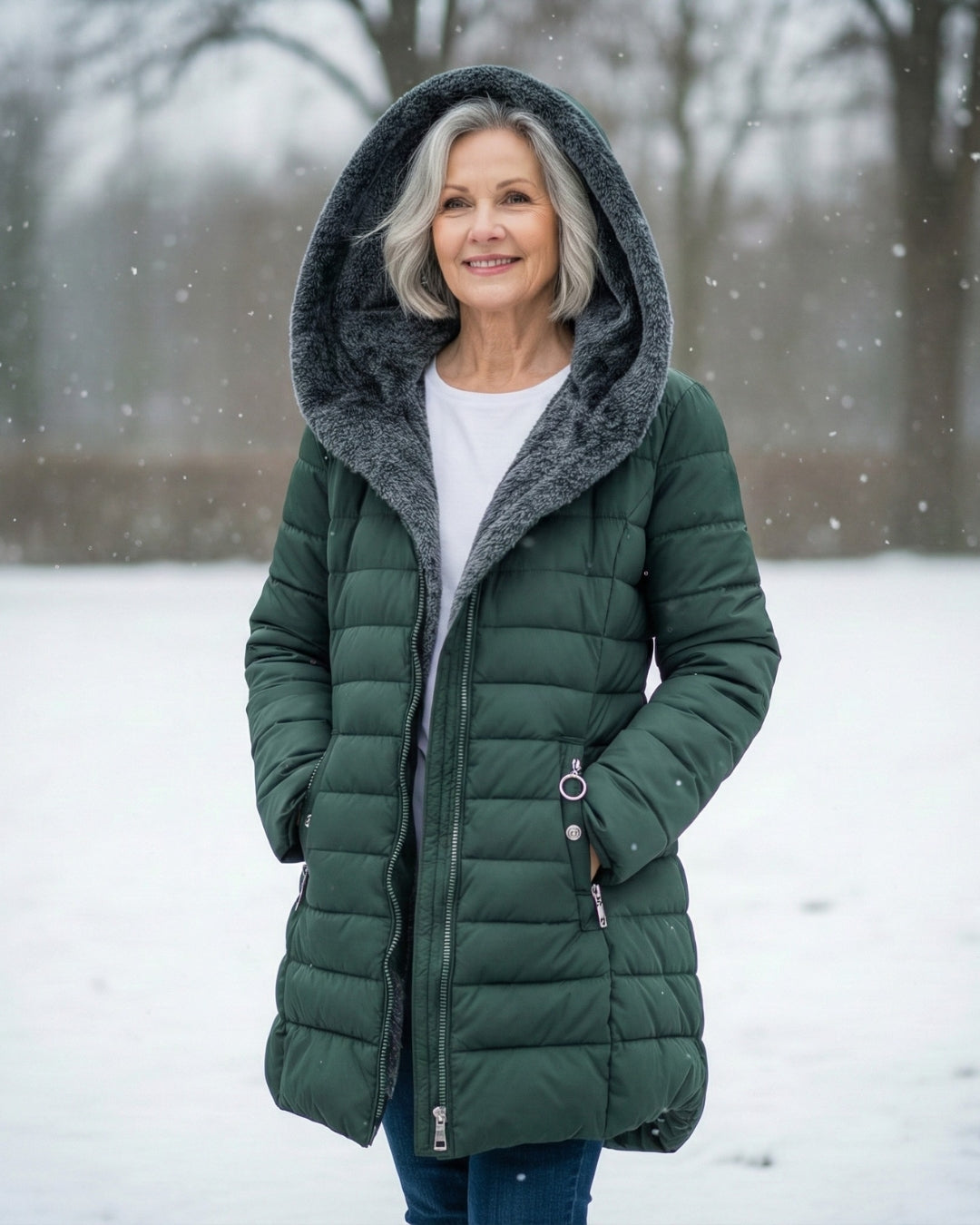 Fleece Lined Structured Puffer Coat — Lightweight Winter Jacket 4