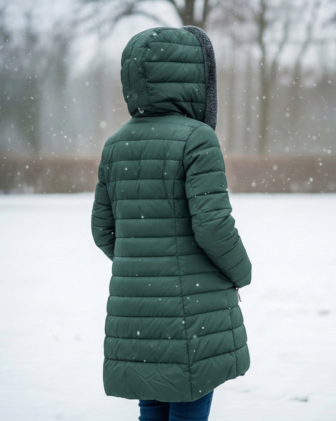 Fleece Lined Structured Puffer Coat — Lightweight Winter Jacket 7