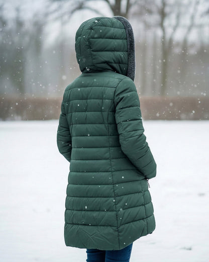 Fleece Lined Structured Puffer Coat — Lightweight Winter Jacket 7