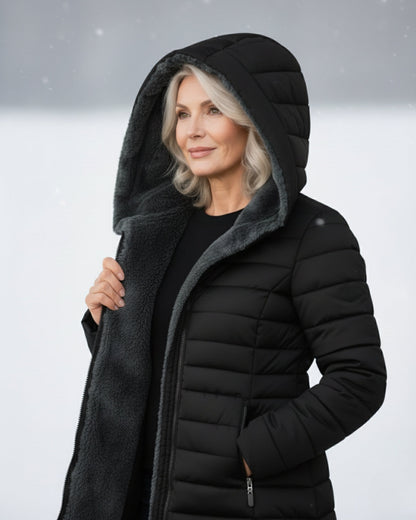 Fleece Lined Structured Puffer Coat — Lightweight Winter Jacket 8