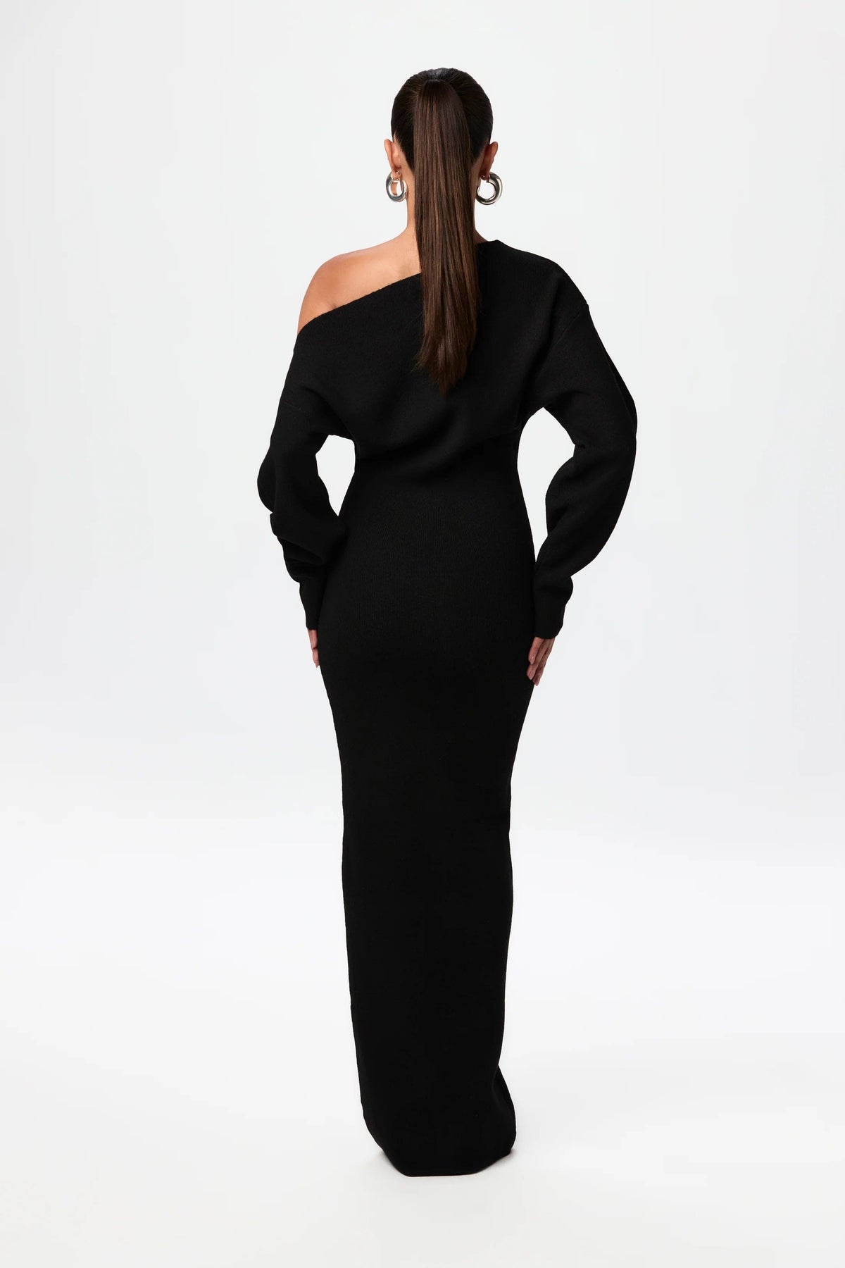 Sweater Maxi Dress Drop Shoulders — Lulu Viral Style 4