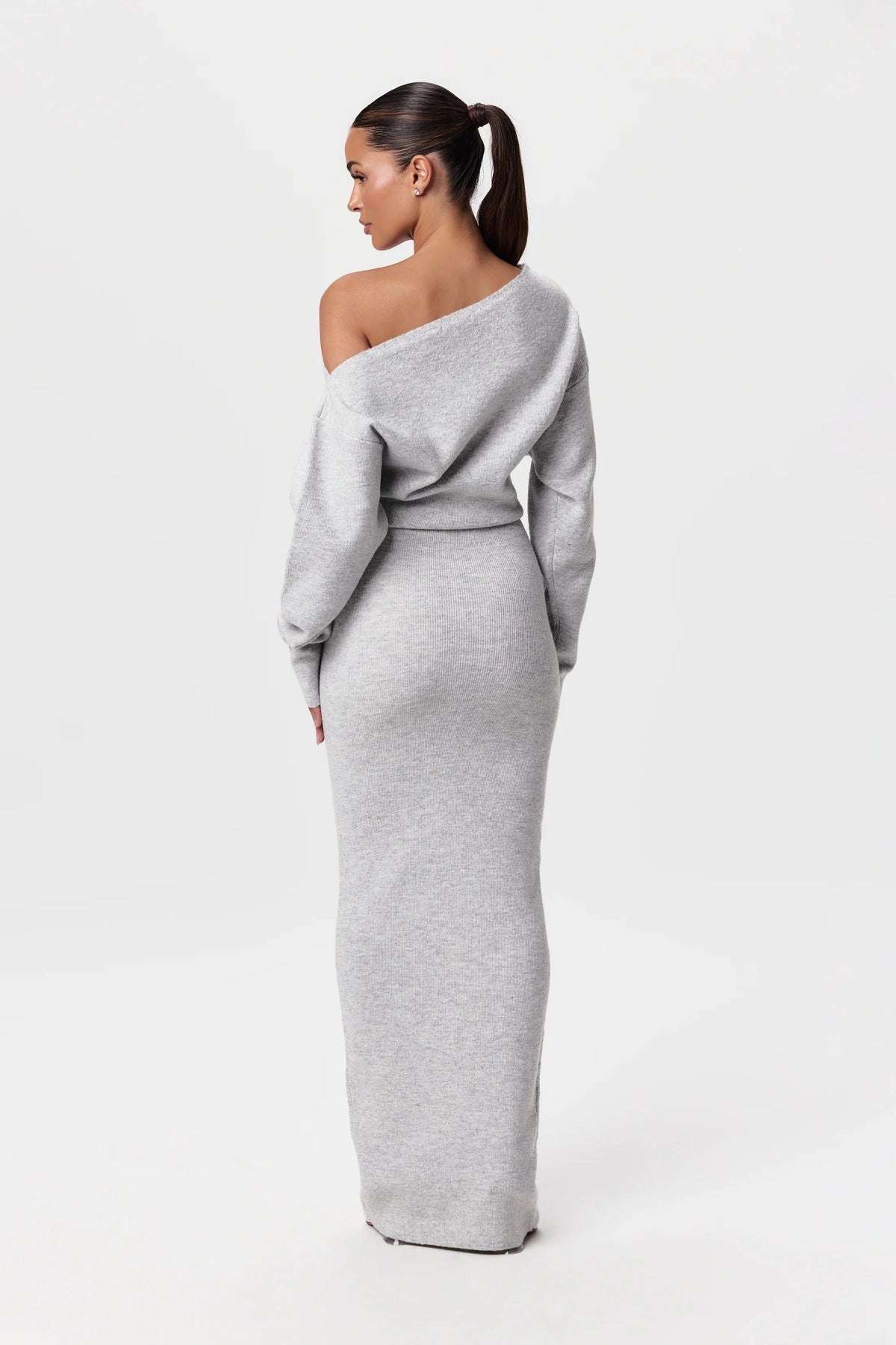 Sweater Maxi Dress Drop Shoulders — Lulu Viral Style 5