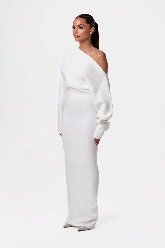 Sweater Maxi Dress Drop Shoulders — Lulu Viral Style 2