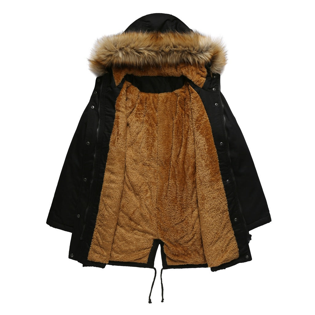 Fleece-Lined Hooded Puffer Jacket — Faux Fur Collar 7