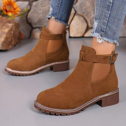 Women's Chelsea Ankle Boots — Block Heel & Lug Sole 3