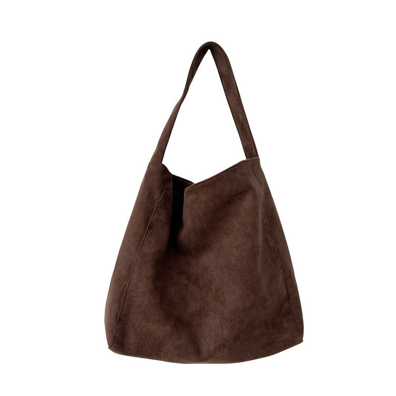 Large Suede Tote Bag — Magnetic Closure & Interior Pockets 7