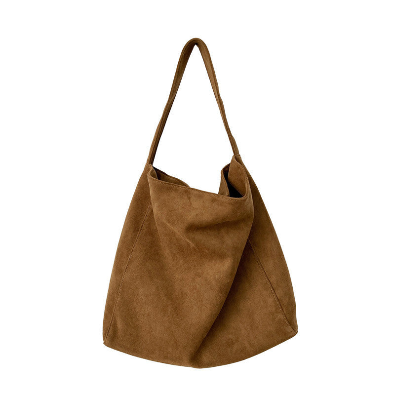 Large Suede Tote Bag — Magnetic Closure & Interior Pockets 5