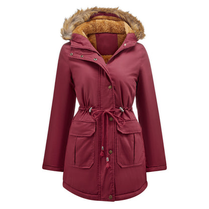Fleece-Lined Hooded Puffer Jacket — Faux Fur Collar 2