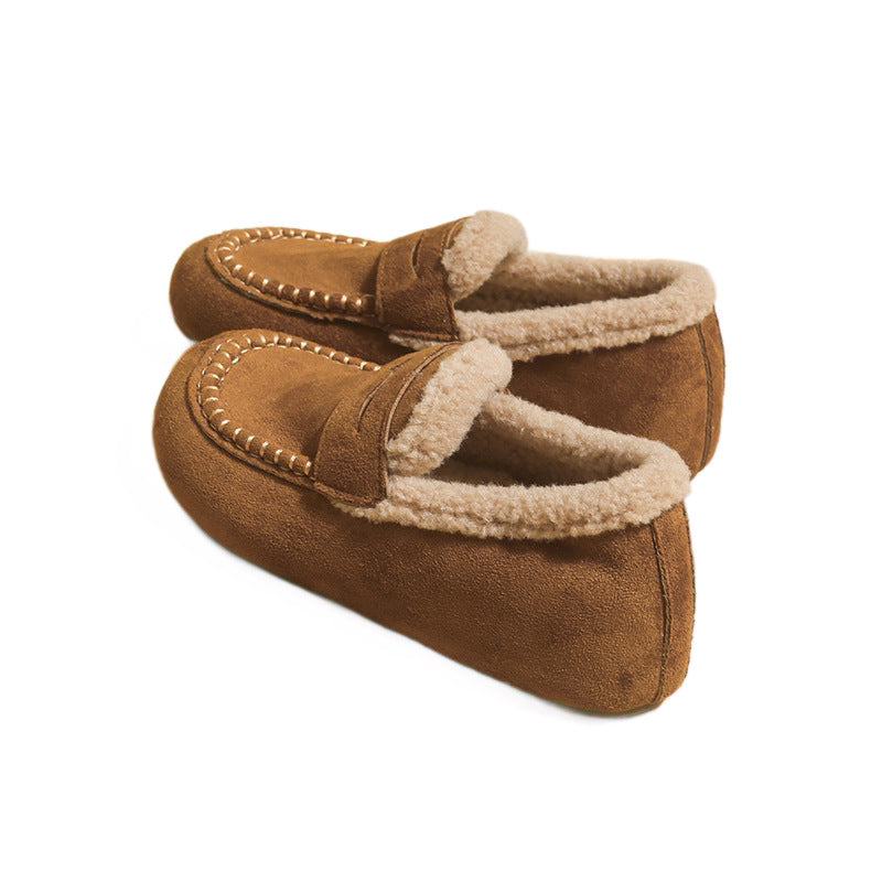 Fleece-Lined Faux Suede Loafer Mule – view 5