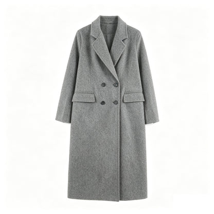 Double-Breasted Long Coat — Relaxed Lapel Fit 7