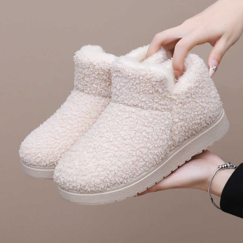Women's Teddy Borg Fleece Slipper Boots — Ankle Slip-On 4