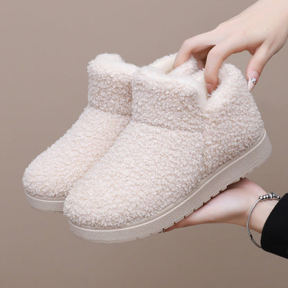 Women's Teddy Borg Fleece Slipper Boots — Ankle Slip-On 4