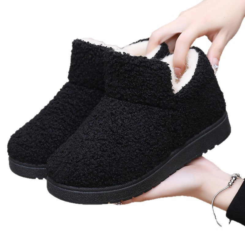 Women's Teddy Borg Fleece Slipper Boots — Ankle Slip-On 6