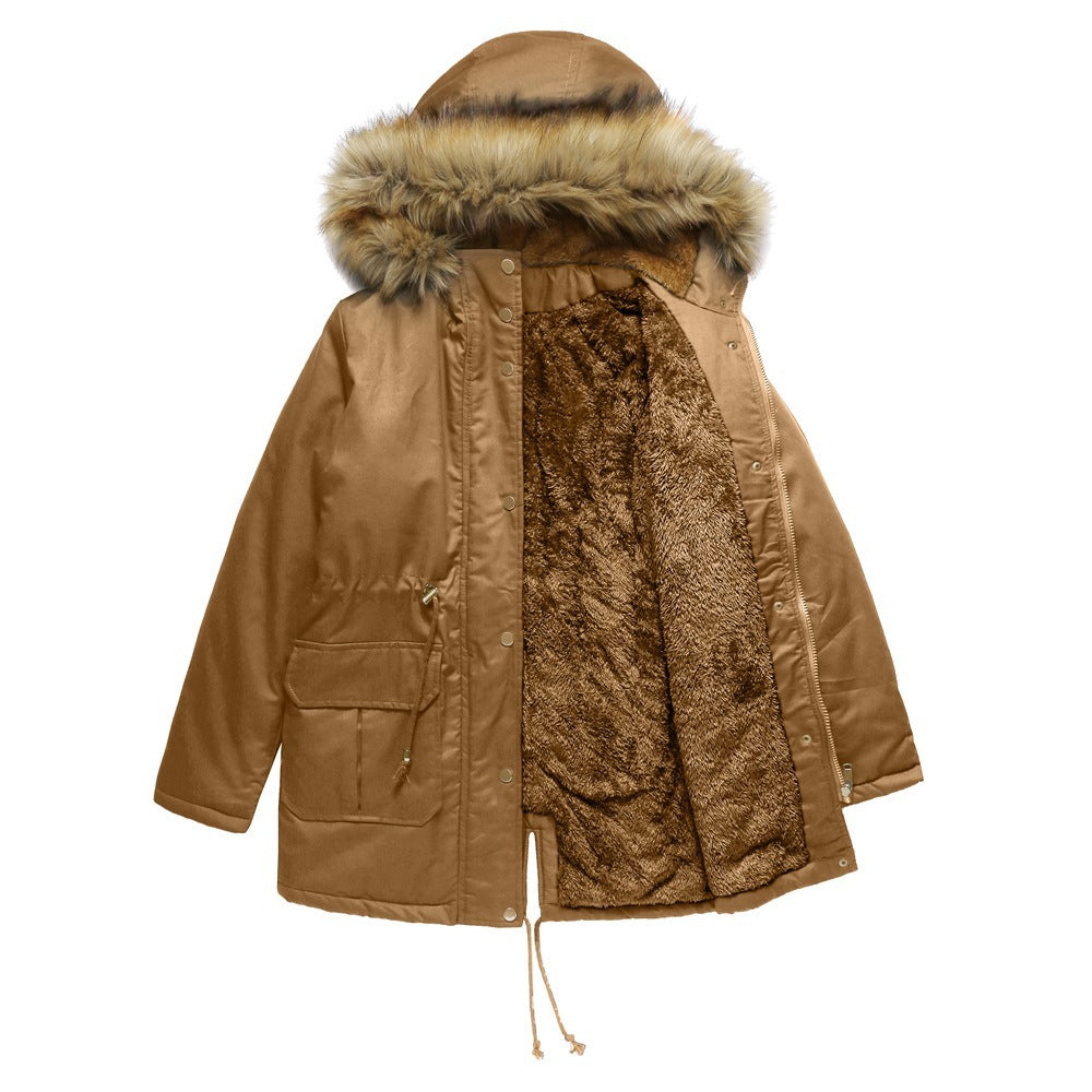 Fleece-Lined Hooded Puffer Jacket — Faux Fur Collar 6