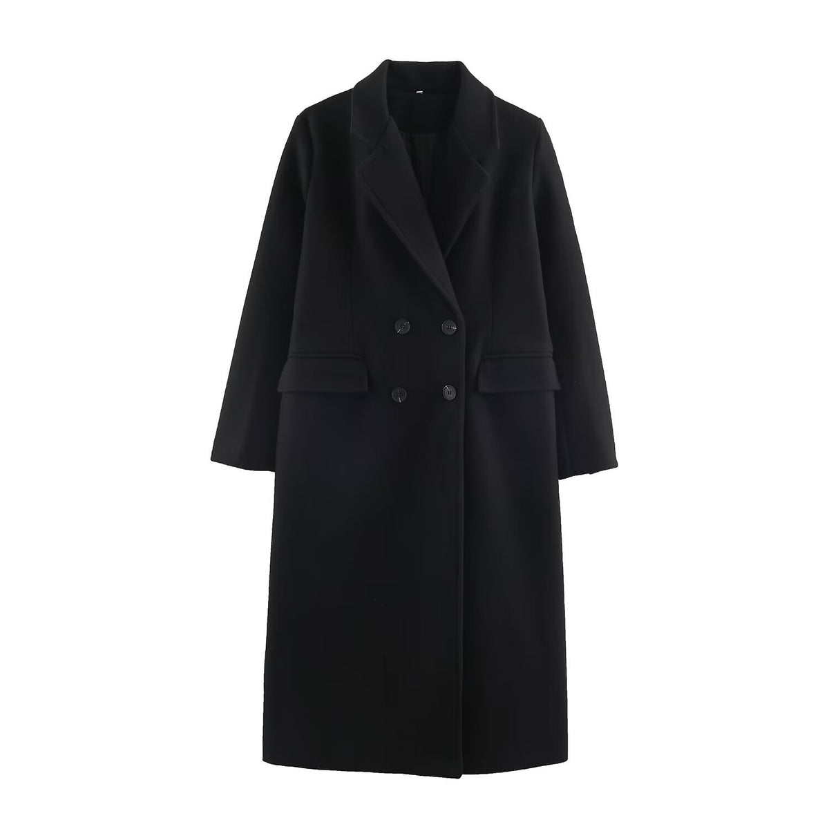 Double-Breasted Long Coat — Relaxed Lapel Fit 8