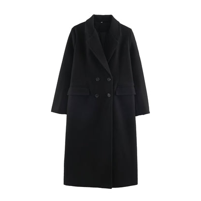 Double-Breasted Long Coat — Relaxed Lapel Fit 8