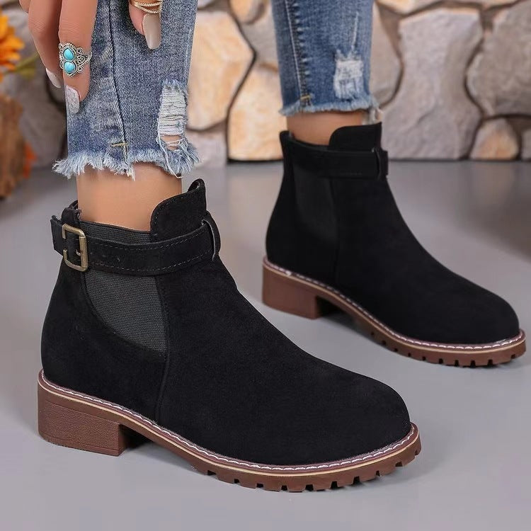 Women's Chelsea Ankle Boots — Block Heel & Lug Sole 5