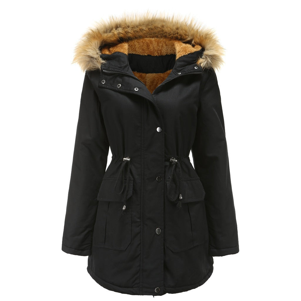 Fleece-Lined Hooded Puffer Jacket — Faux Fur Collar 5
