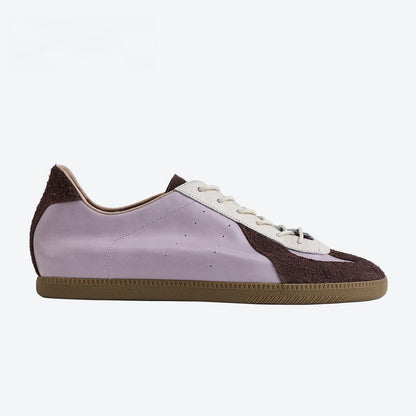Matte Leather Retro Sneakers — Hidden Heel Height Boost 9