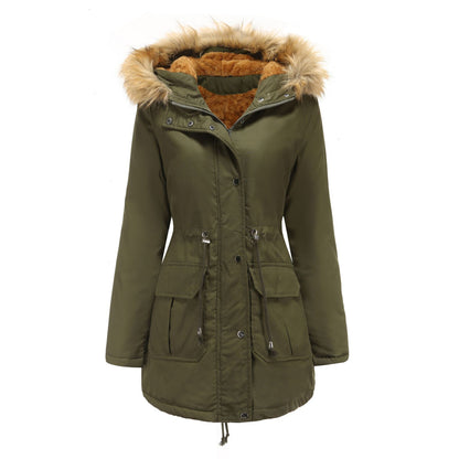 Fleece-Lined Hooded Puffer Jacket — Faux Fur Collar 4