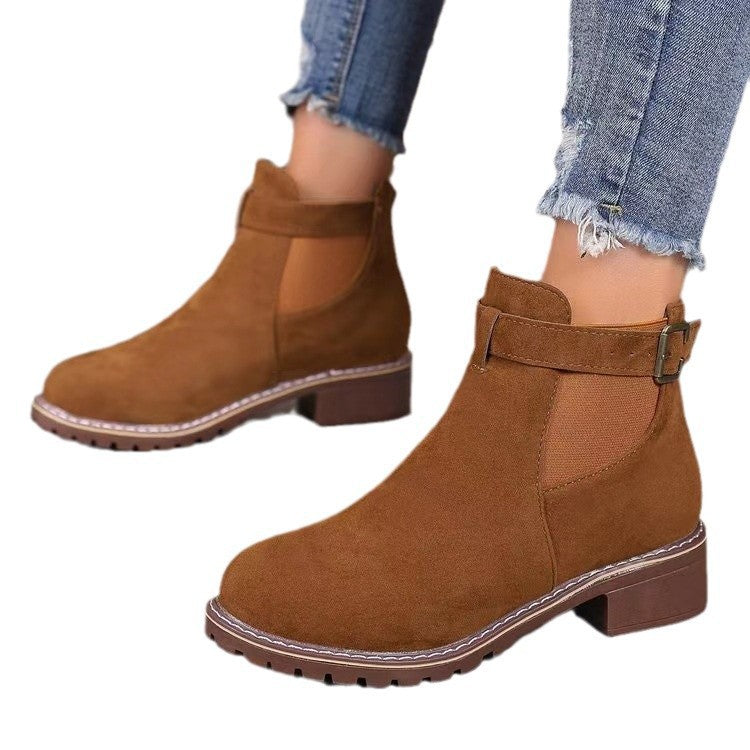 Women's Chelsea Ankle Boots — Block Heel & Lug Sole 6