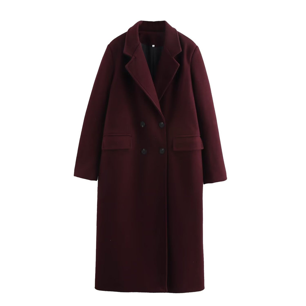 Double-Breasted Long Coat — Relaxed Lapel Fit 4