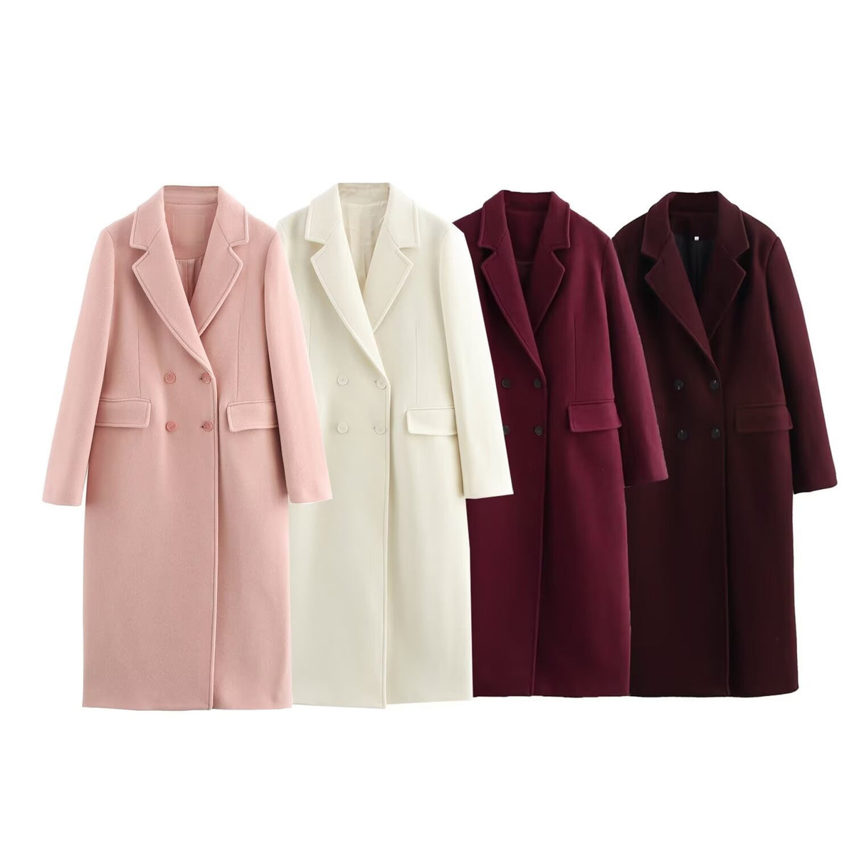 Double-Breasted Long Coat — Relaxed Lapel Fit 1