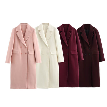 Double-Breasted Long Coat — Relaxed Lapel Fit 1