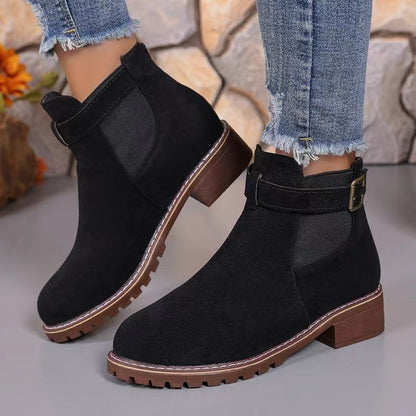 Women's Chelsea Ankle Boots — Block Heel & Lug Sole 4