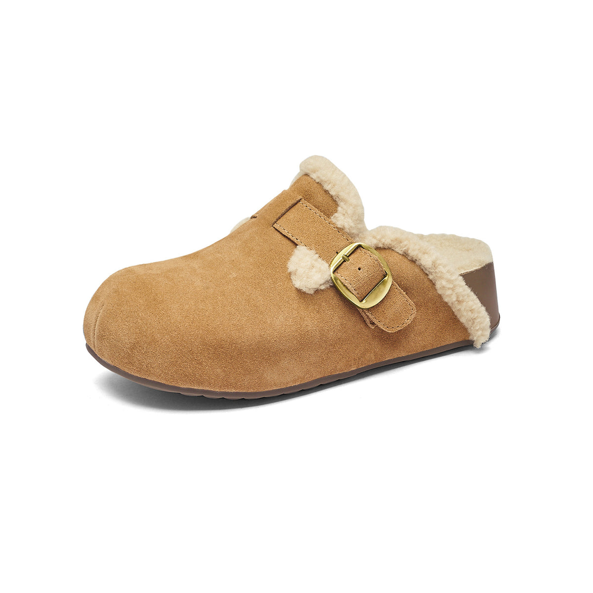 Fleece-Lined Suede-Look Clog Mules – view 2