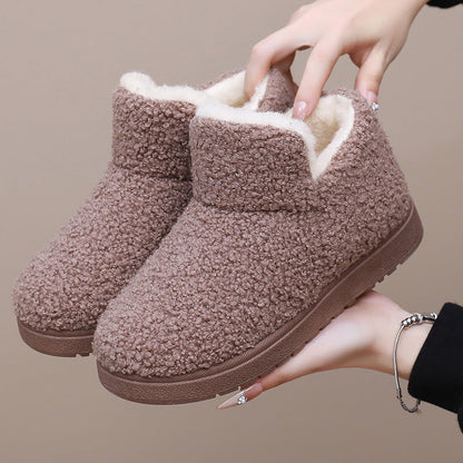 Women's Teddy Borg Fleece Slipper Boots — Ankle Slip-On 3