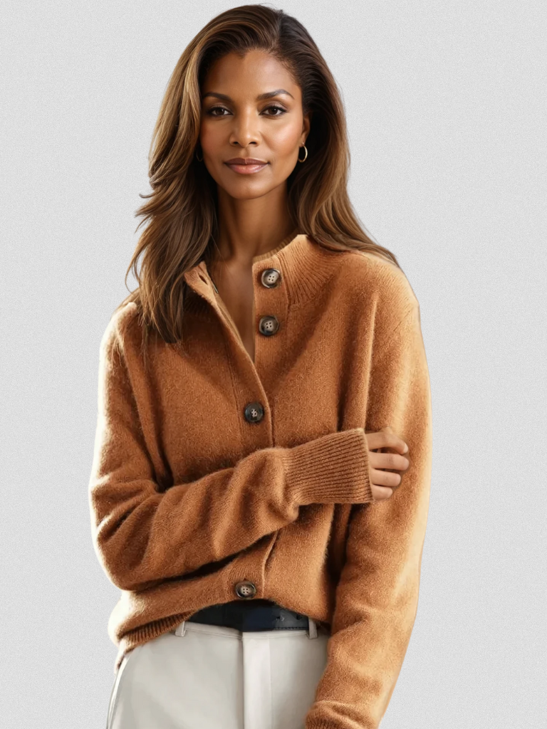 Sofia Button Cardigan — Soft Knit Relaxed Fit for Women 1