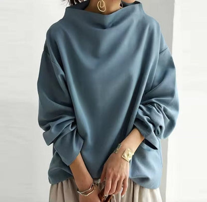 Oversized Sweater — Draped High Neck & Wide Sleeves 3