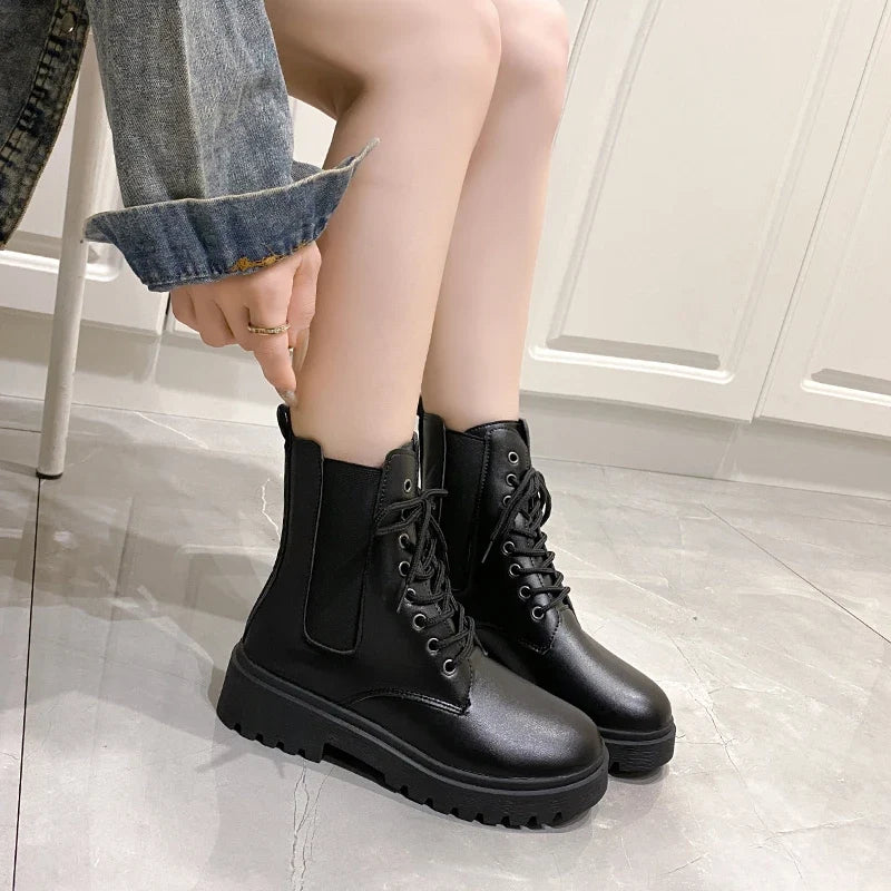 Women's Comfort Mid-Heel Ankle Boots — Cushioned & Stable 3