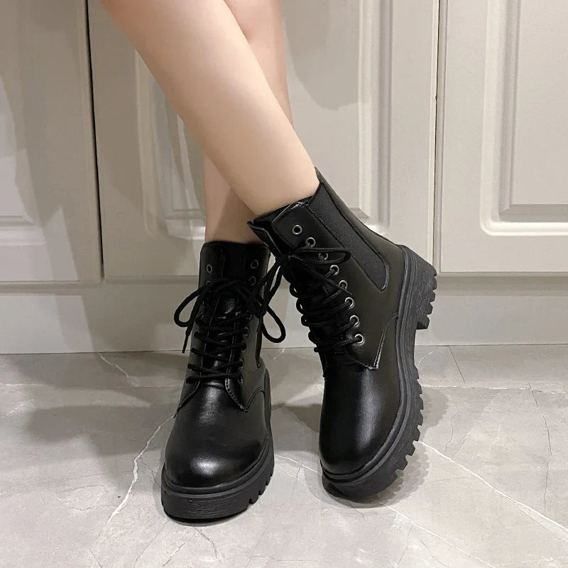 Women's Comfort Mid-Heel Ankle Boots — Cushioned & Stable 4