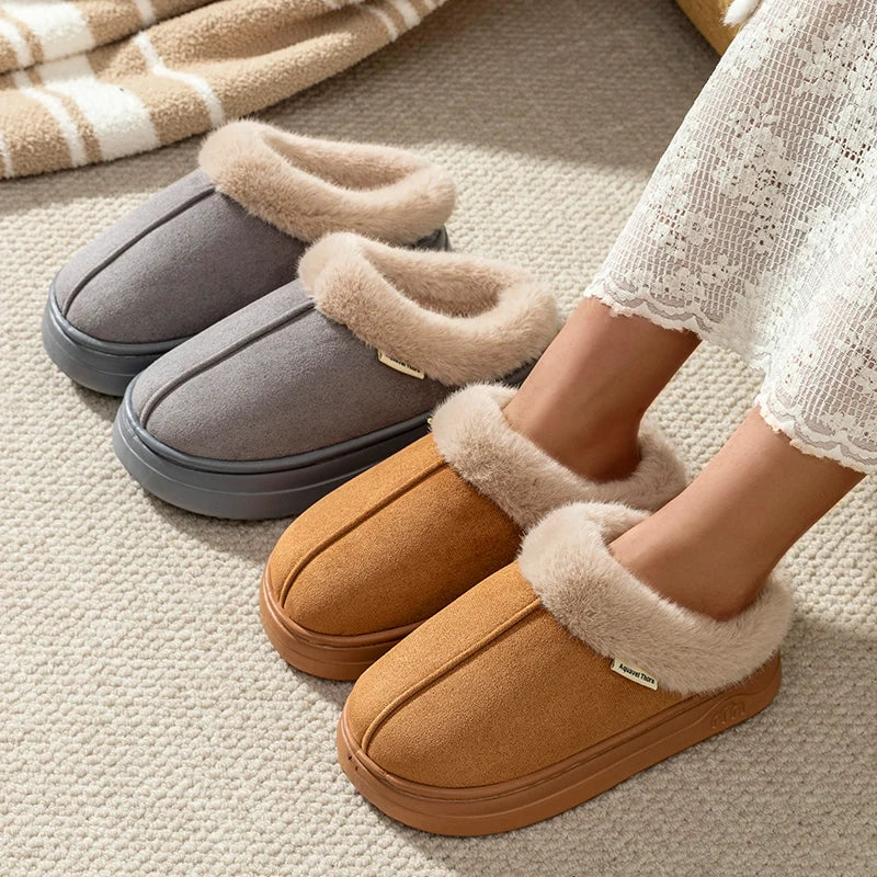 Non-Slip Winter House Slippers — Warm Lined Thick Sole 2